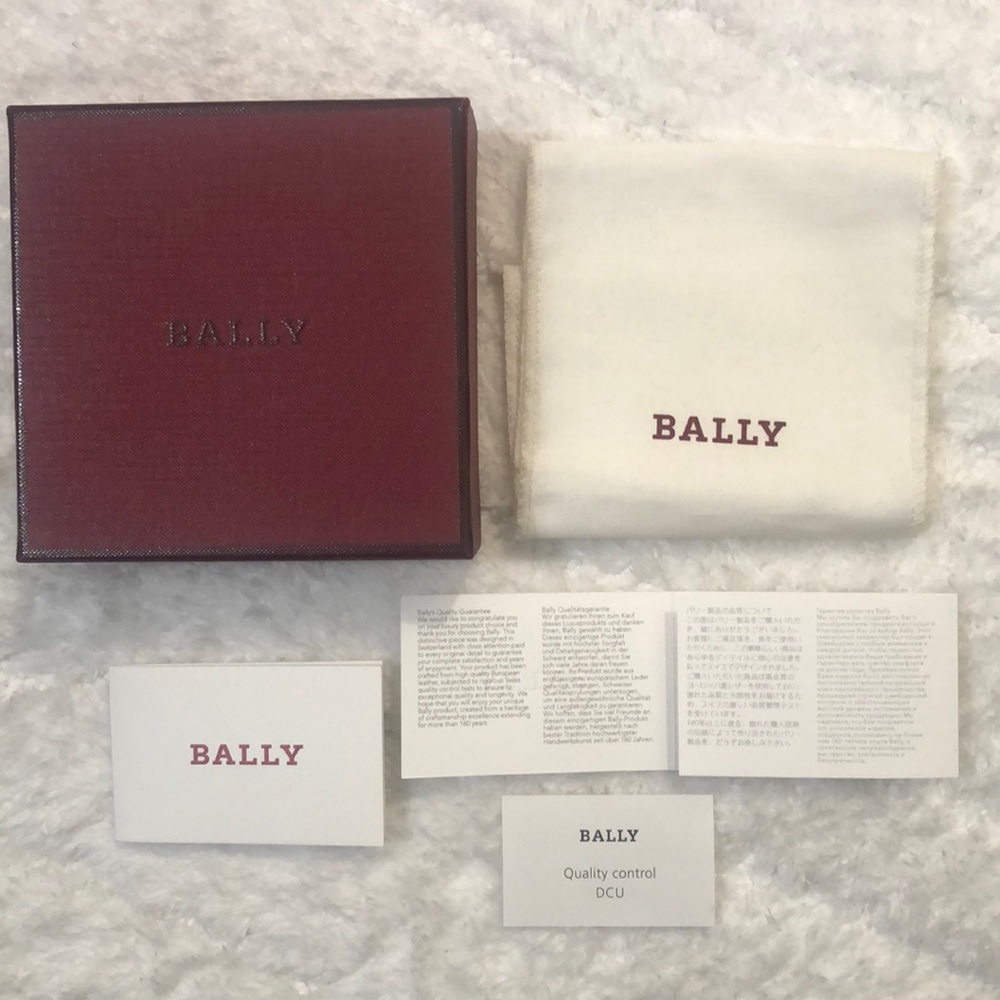 BALLY Black Calf Printed Wallet